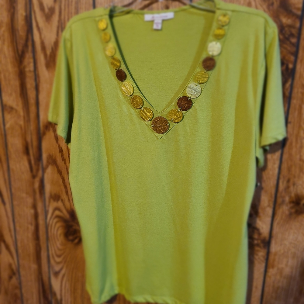 New JM Collection knit pullover sz large